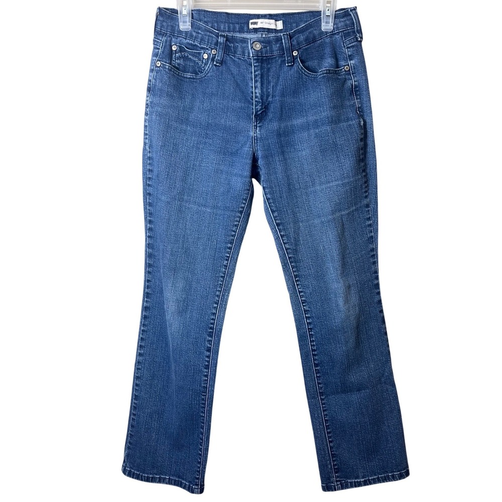 Levis 505 Straight Leg Jeans Size 10 Blue Denim Medium Wash Western Boho Indie
